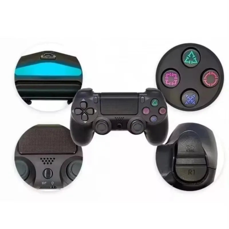 Controle sem fio bluetooth touchpad dual vibration motor controlador de jogo adequado para ps4 ps3 console pc