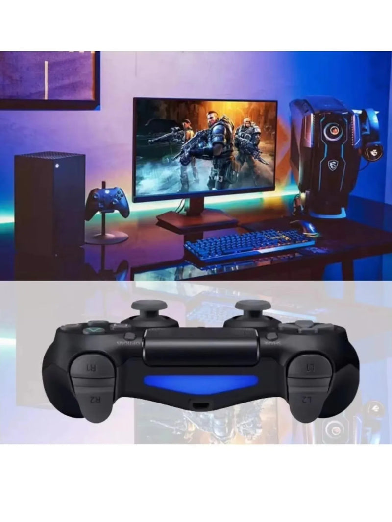 Controle sem fio bluetooth touchpad dual vibration motor controlador de jogo adequado para ps4 ps3 console pc