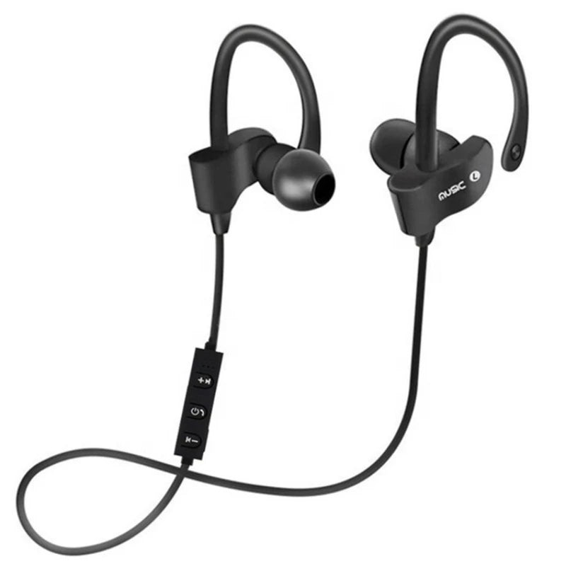 Fone de Ouvido Bluetooth Sem Fio à Prova d'Água, Esportivo, para Música, Som Estéreo com Graves, Headset com Microfone Compatível com Todos os Smartphones.