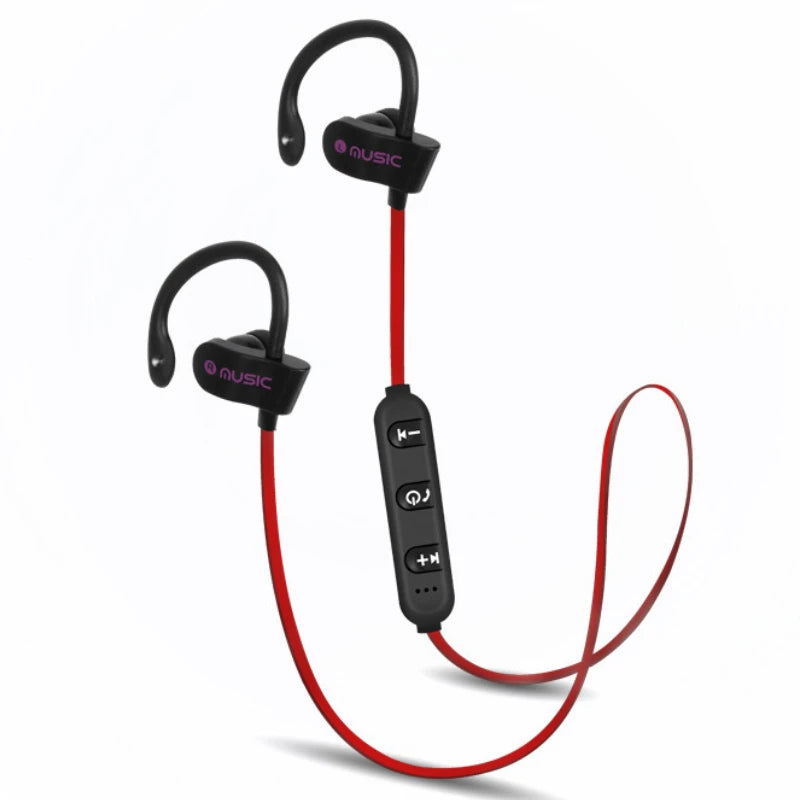 Fone de Ouvido Bluetooth Sem Fio à Prova d'Água, Esportivo, para Música, Som Estéreo com Graves, Headset com Microfone Compatível com Todos os Smartphones.