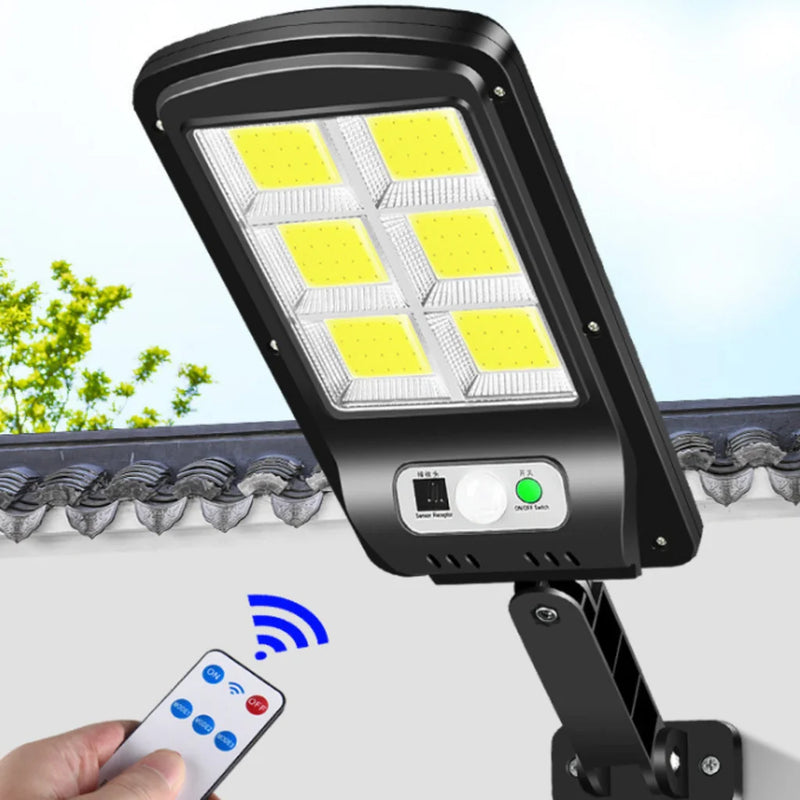 Luminária Led Refletor Led Solar De Parede Sensor De Presença